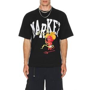 NEW MARKET hot stuff cowboy arc t-shirt in black